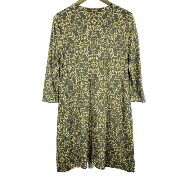 J. McLaughlin Shimmer 3/4 Sleeve Floral Dress - Picture 5 of 7